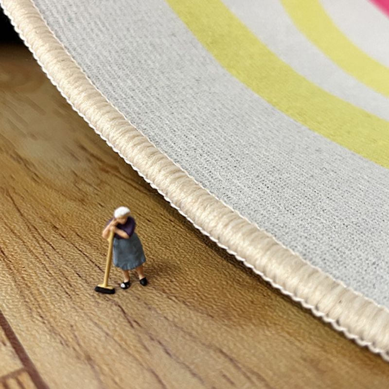 Modern Orange Rug Pattern Graphic Rug Washable Indoor Rug for Home Decor