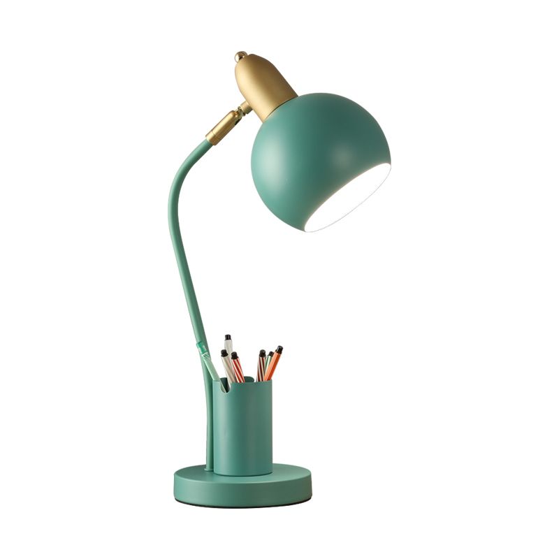 Contemporary Style Dome Table Lamp Metal 1-Light Nightstand Lamp