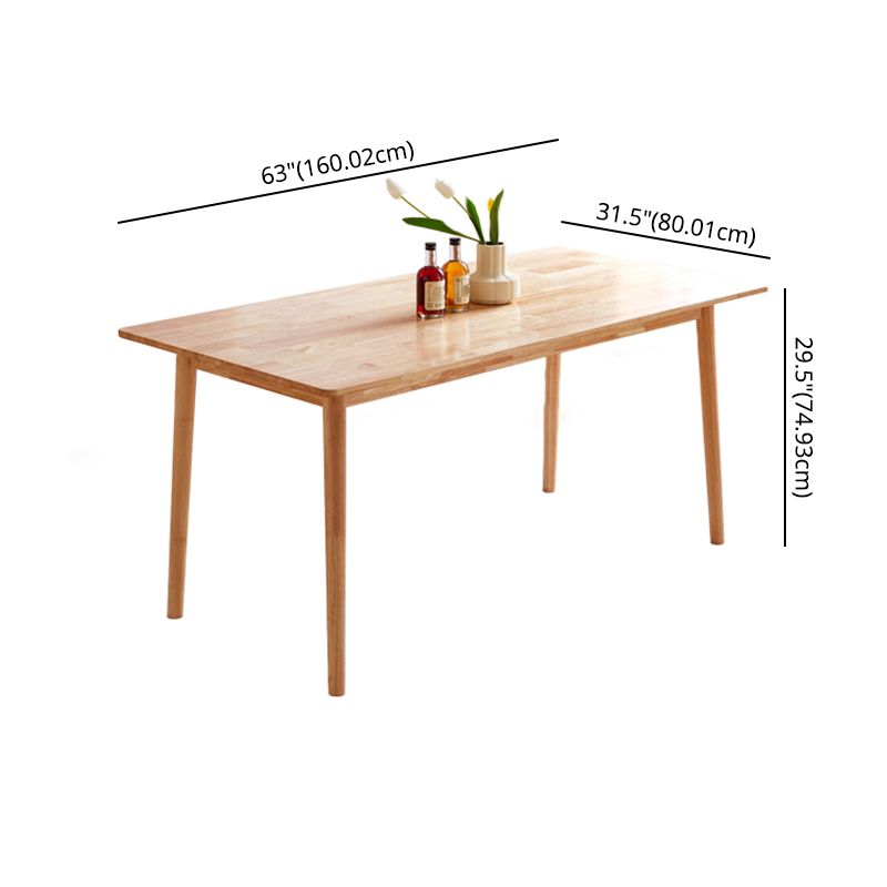 Juego de mesa de madera de 5/7 con mesa rectángulo juego de comedor moderno con sillas Winsor para restaurante