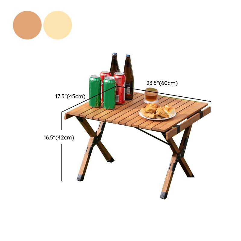 Industrial Solid Wood Folding Table No Natural Variation Rectangle Camping Table