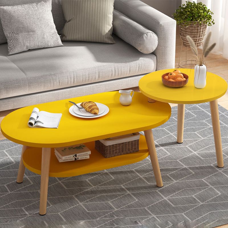 4 Legs Base Design Wood-based Finish Material Round/square Coffee Table