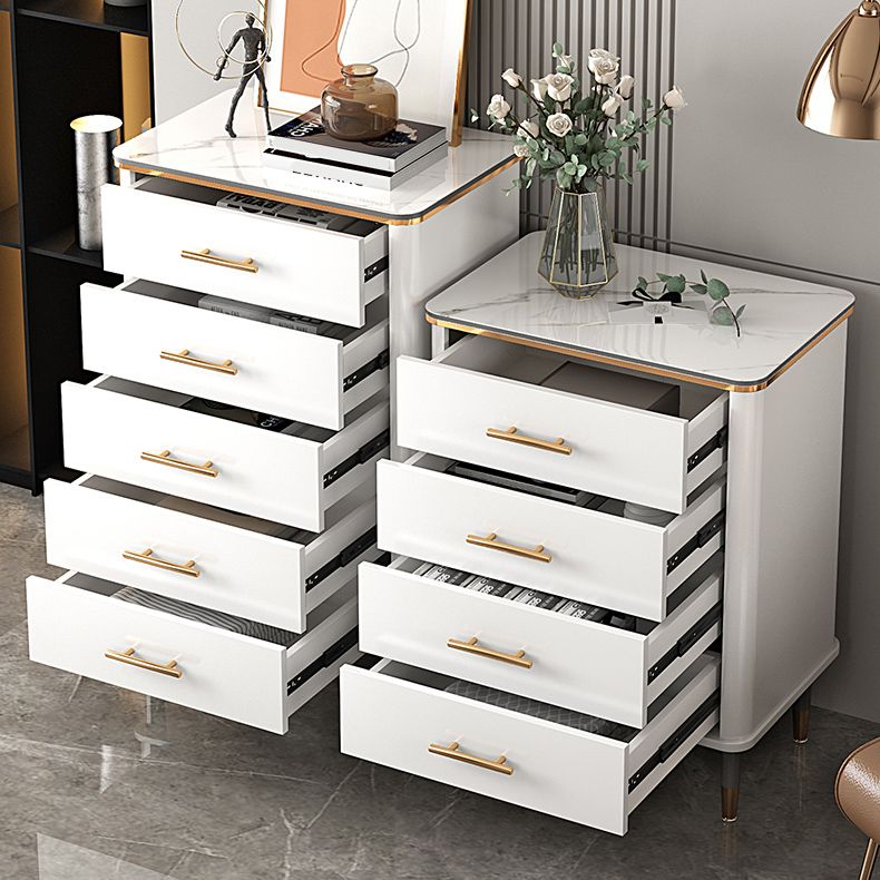 Modern Rectangle Accent Chest Wood Soft Close Drawers Storage Cabinet