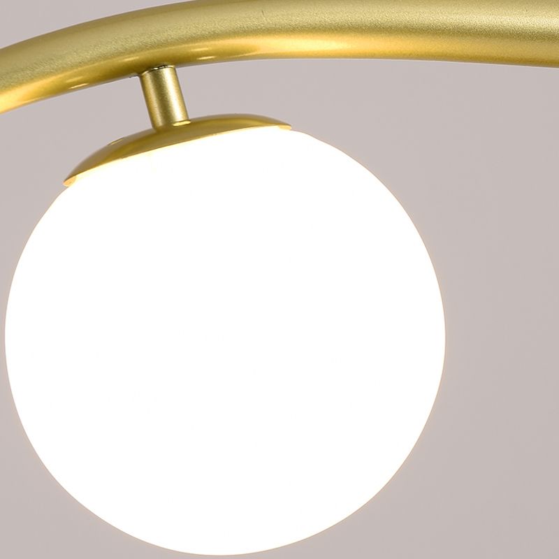 Contemporáneo de lámparas de la isla Sphere Glass 4 luces de la isla