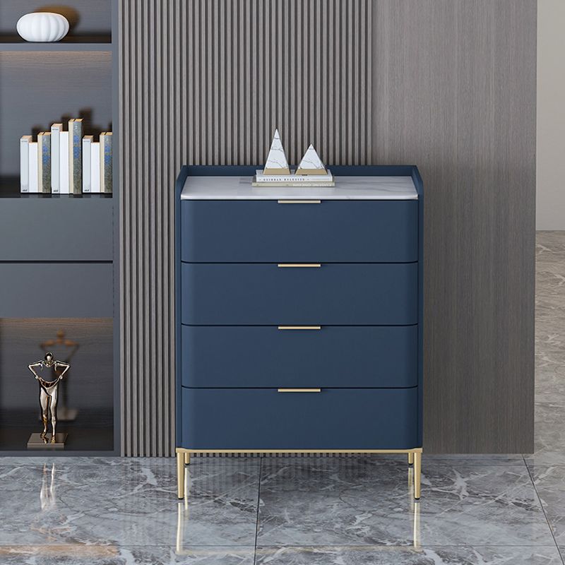 Glam Chest Bedroom Solid Wood Vertical Storage Chest with Drawers