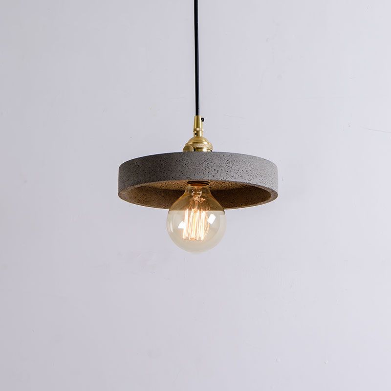 Lampe à suspension en forme de géométrique Nordique 1-Light Ciment Pendant Cternal Rotary Interrupteur