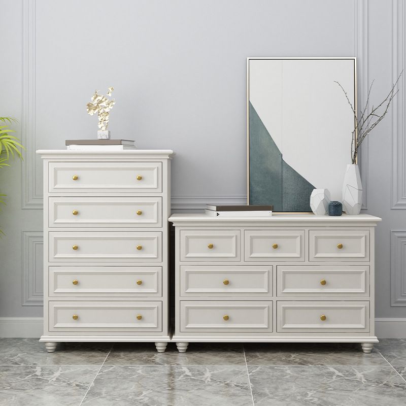 Classic Glam Storage Chest Solid Wood Dresser , 17.55-inch Width