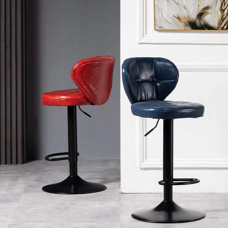 Nordic Leather Seats Barstool Rotating Lifting Bar Stool for Indoor, 1 Piece
