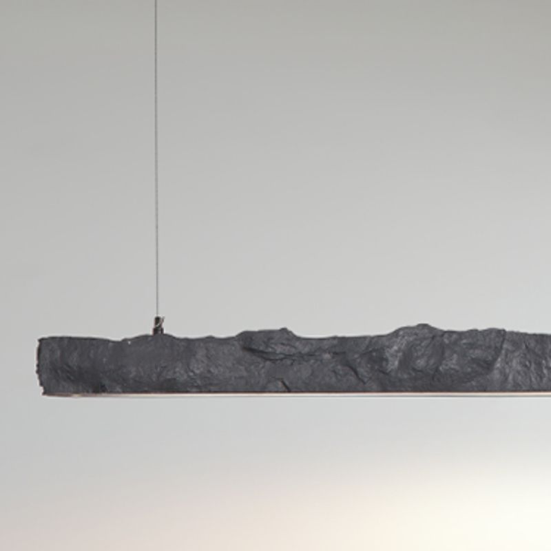 Linear Modern Kitchen Island Fixture Resin &* Acrylic LED Ceiling Pendant Fixture
