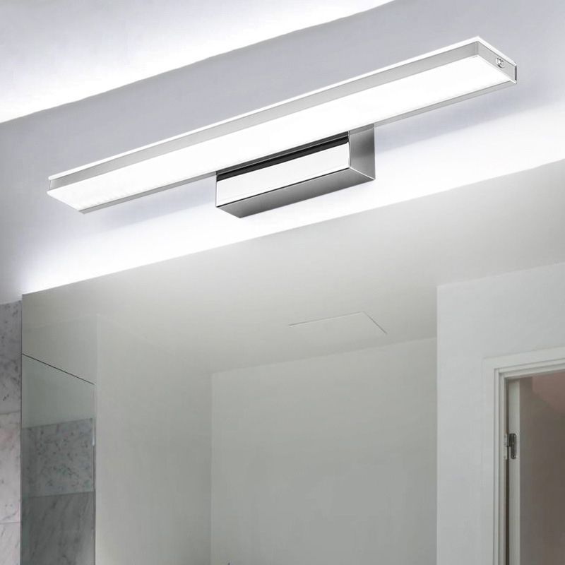 1 - Light Chrome LED Bathroom Vanity Lighting Contemporary Metal Bath Bar