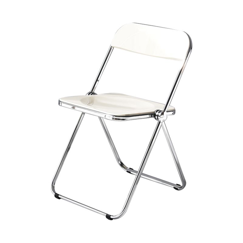 Plástico de estilo industrial que cena la silla lateral de cena de la parte posterior abierta de la silla sin brazos sola