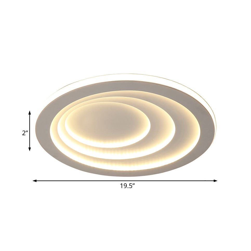 Acryl Ripples Flush Ceiling Light 16 "/19.5" /23.5 " Wide Modern Deckenbefestigung in Warm/Weißes Licht