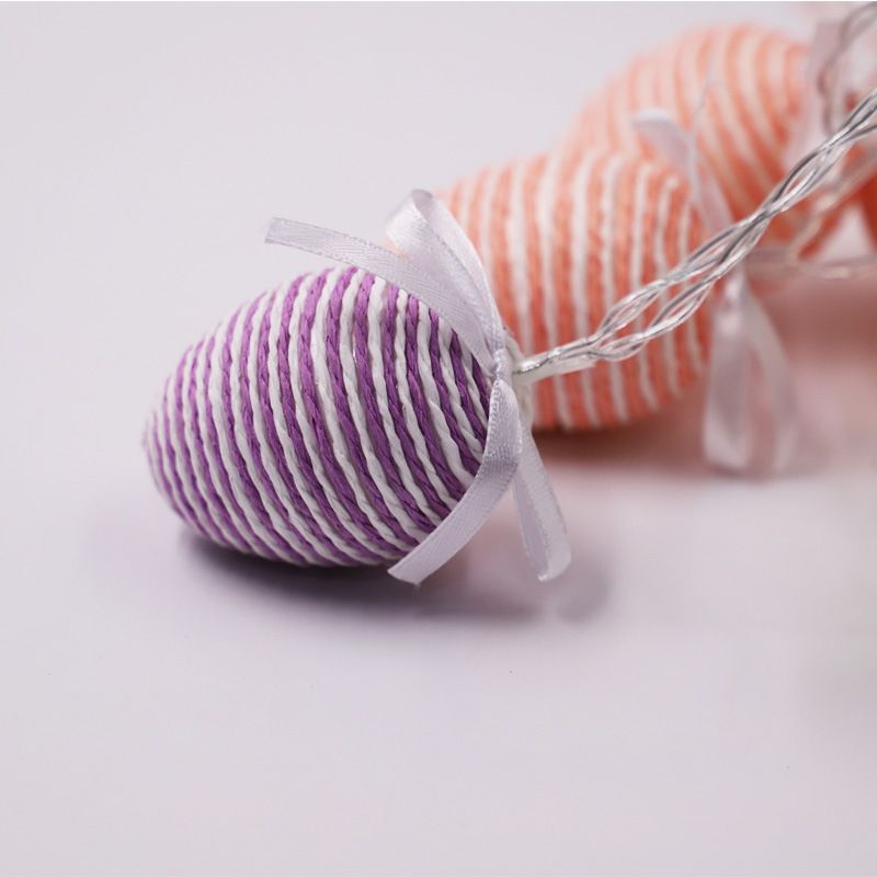 Egg Shape LED Party Lamp Minimalism 20 Heads 3M Orange String Light Hanging Kit for Bedroom