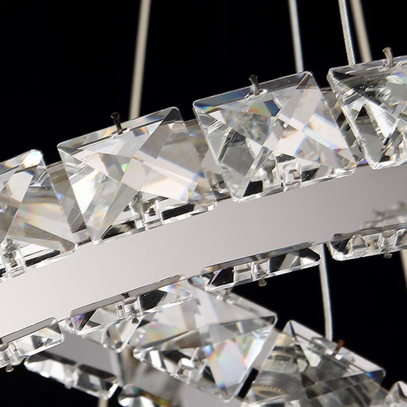 Contemporary Pendant Lights Note Shape Island Lamps Crystal 3 Light for Kitchen Island