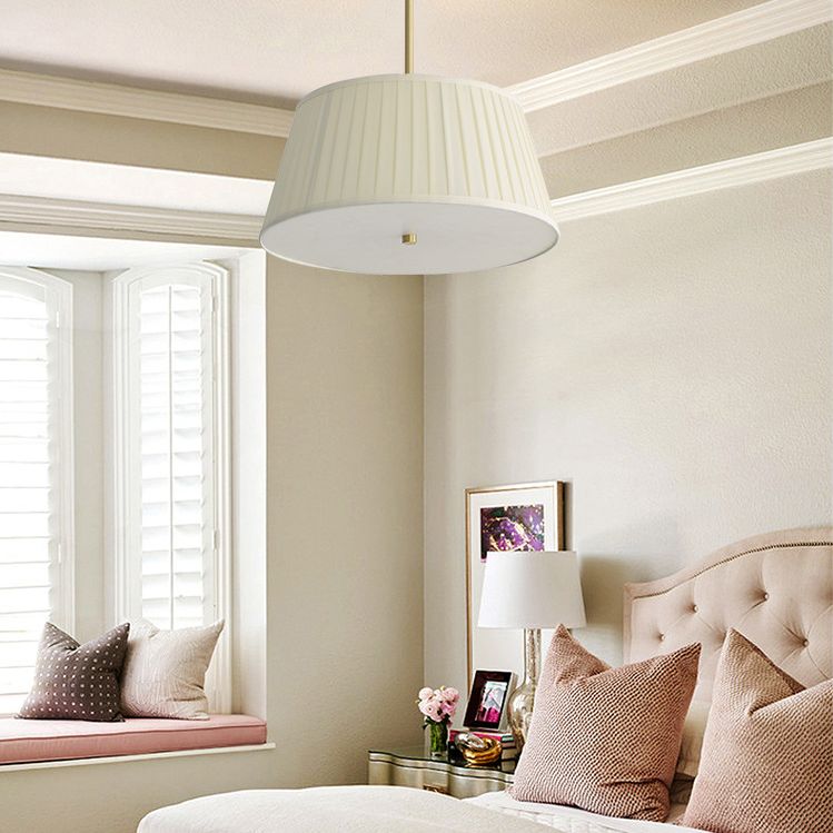 Kegel halb Flush Mount Leichte Stoff minimalistische Flush -Deckenleuchte für Schlafzimmer