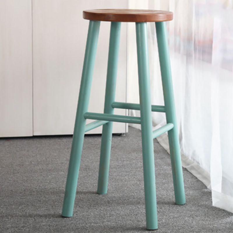 Modern Bar Table Set 1/6 Pieces Solid Wood Counter Height Set for Indoor