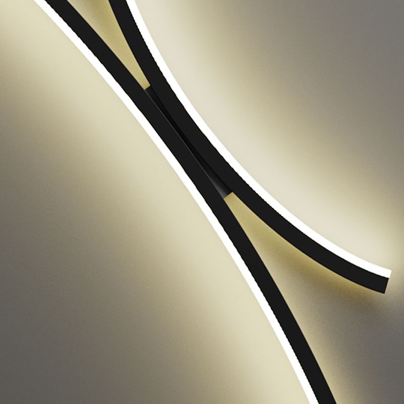 Strip Shape Wall Mount Lamp Modern Style LED with Acrylic Shade for Living Room