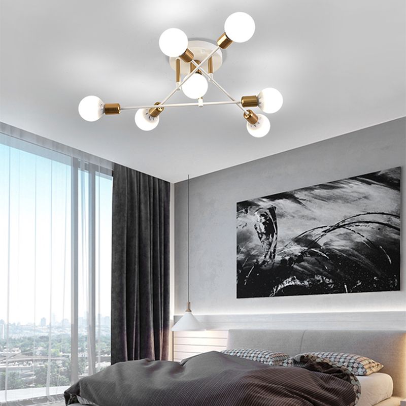 Nordic Style Iron Ceiling Lamp Adjustable Ceiling Light for Living Room
