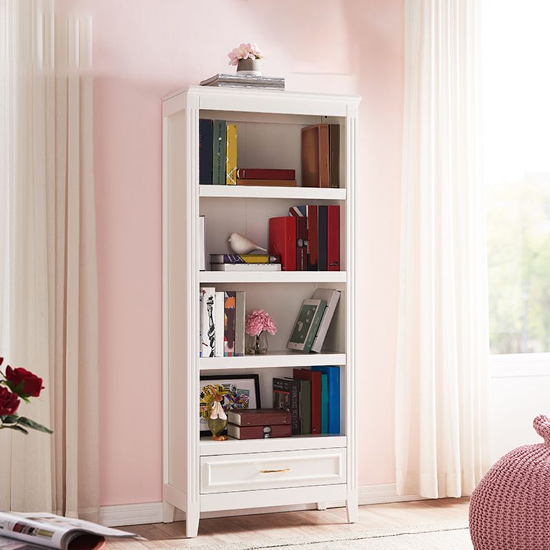 Modern Closed Back Bookshelf Standard Wooden Bookcase for Study Room
