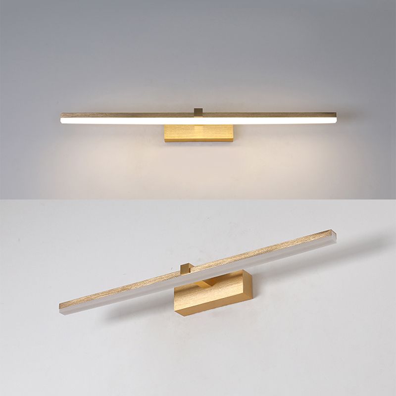 Straight Mirror Light Modern Colorful 1 Light Wall Sconce Fixture for Bedroom