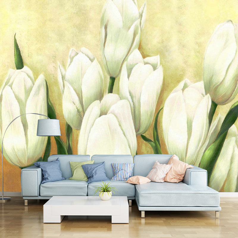 Beautiful Tulip Wall Mural Decal for Living Room Flower Print Wall Art, Custom Printed