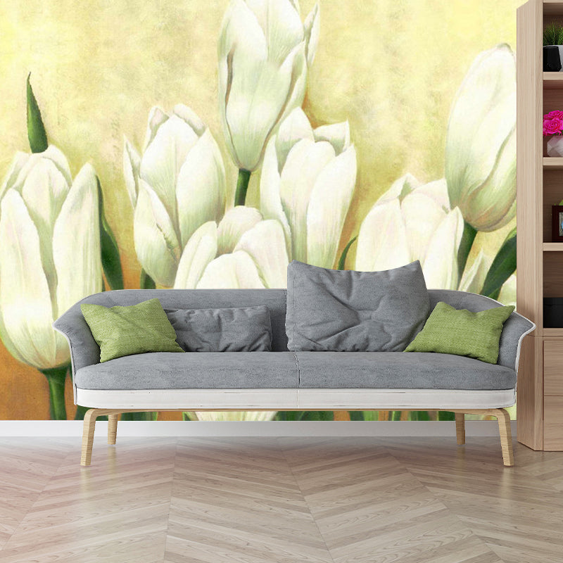 Beautiful Tulip Wall Mural Decal for Living Room Flower Print Wall Art, Custom Printed