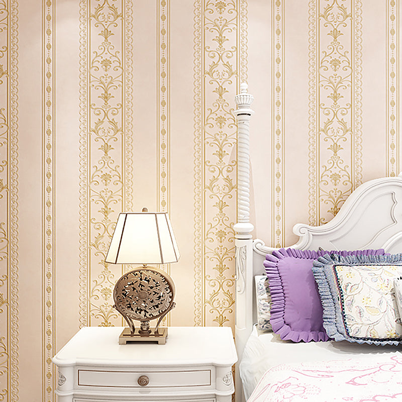 Soft Color Retro Wallpaper 54.2-sq ft Swirling Patterned Wall Decoration for Living Room