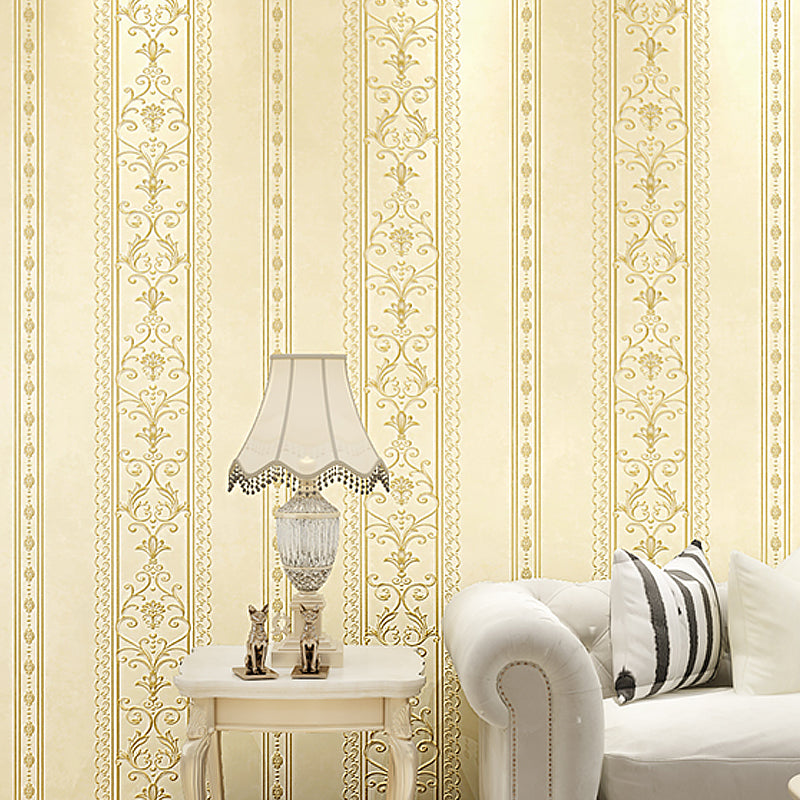 Soft Color Retro Wallpaper 54.2-sq ft Swirling Patterned Wall Decoration for Living Room