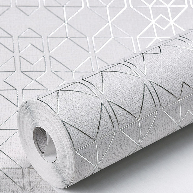 Non-Woven Unpasted Wallpaper Modern Geometric Patterned Wall Covering for Living Room