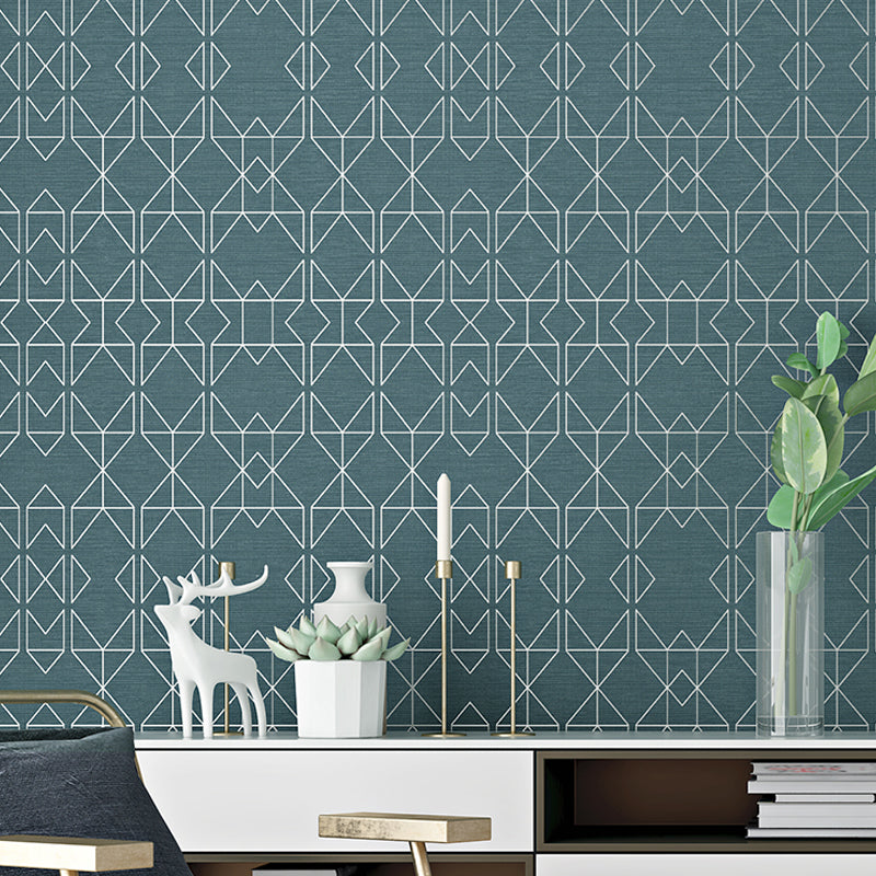 Non-Woven Unpasted Wallpaper Modern Geometric Patterned Wall Covering for Living Room