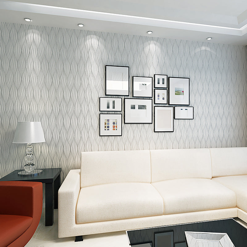 Minimalist Curve Lines Wallpaper Soft Color Living Room Wall Decoration, 33' L x 20.5" W