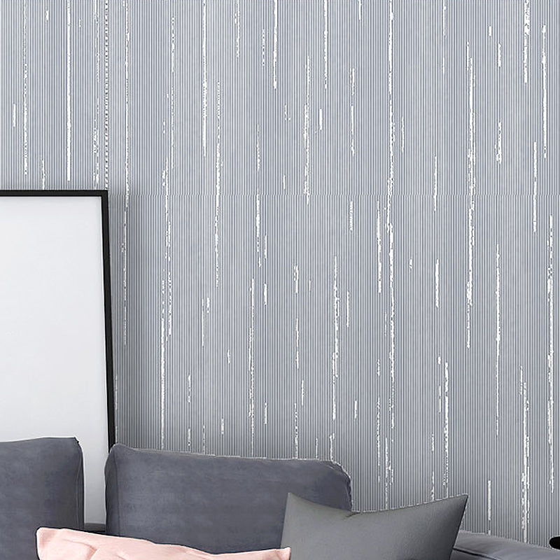 Stripe Wallpaper Pastel Color Minimalistic Wall Covering for Bedroom, Moisture Resistant