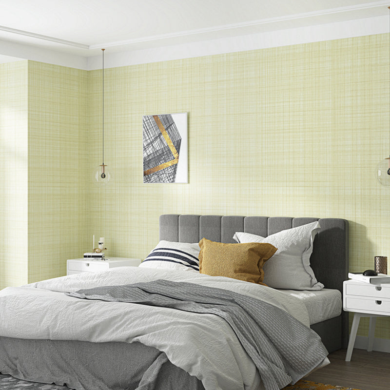 Rouleau de papier peint croisé de couleur unie, décoration murale résistante à l'humidité pour le salon