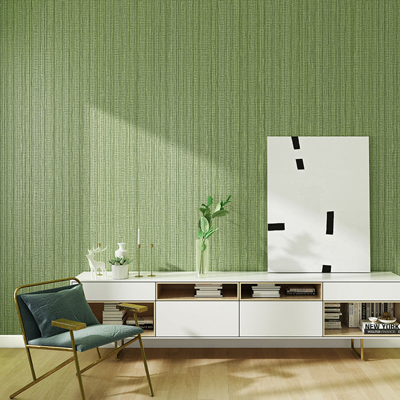 Nordic Solid Flax Look Wallpaper Pastel Color Unpasted Wall Decor for Living Room