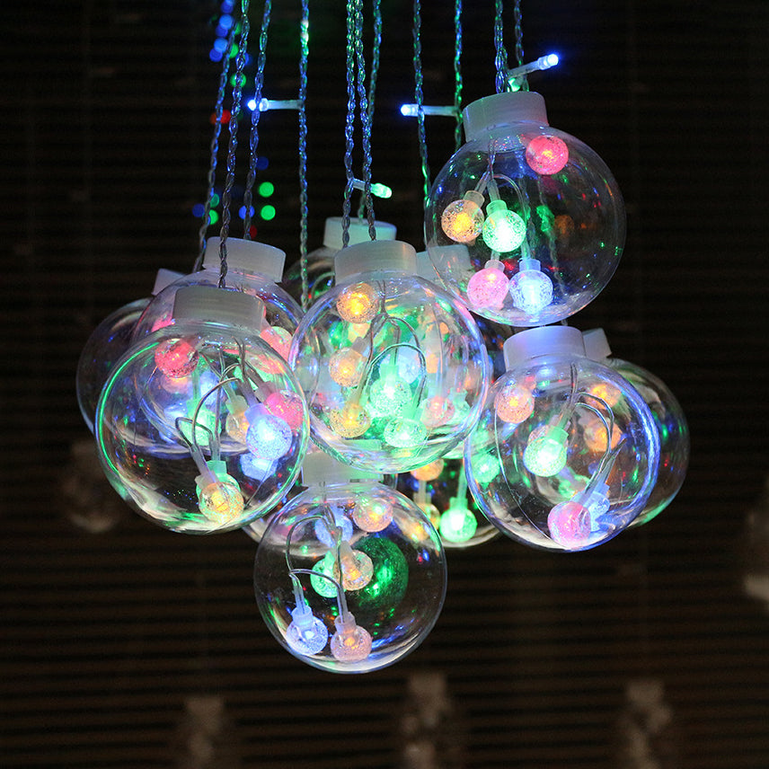 Luz de burbujas transparente luz colgante de cadena de plástico moderna para la decoración del festival