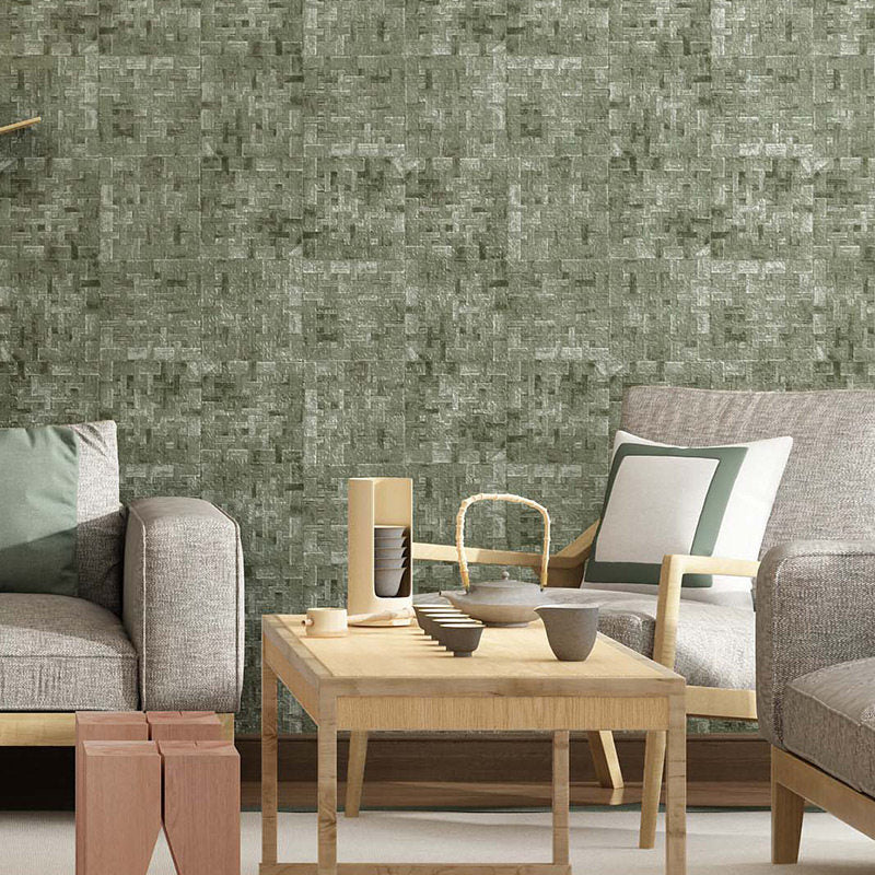 Boho Chic Patchwork Wallpaper Roll for Living Room 57.1-sq ft Wall Art in Dark Color