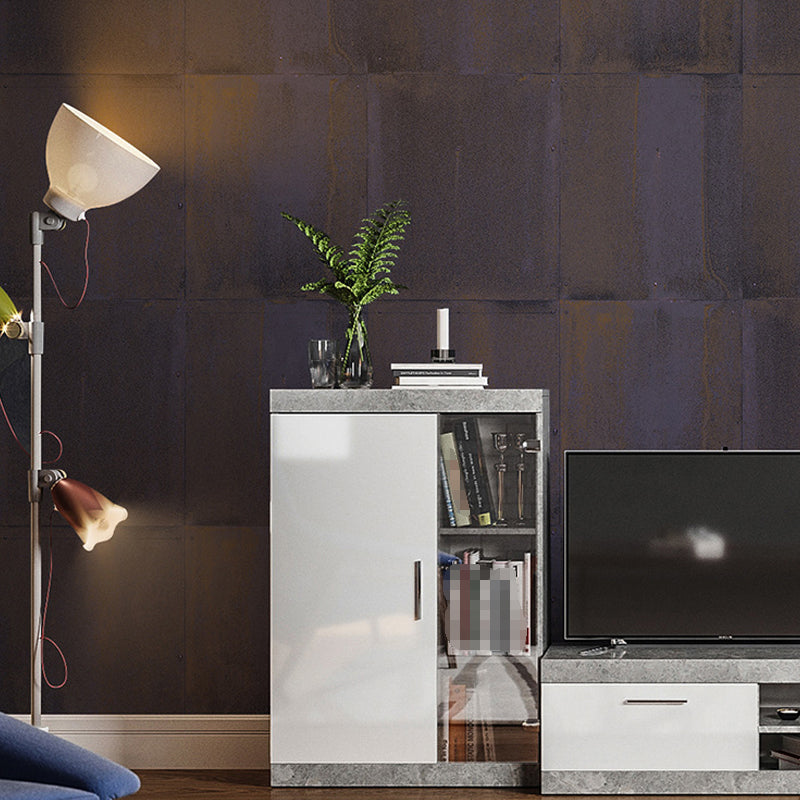 Dark Color Brushstroke Wallpaper Abstract Industrial Moisture Resistant Wall Art for Dining Room