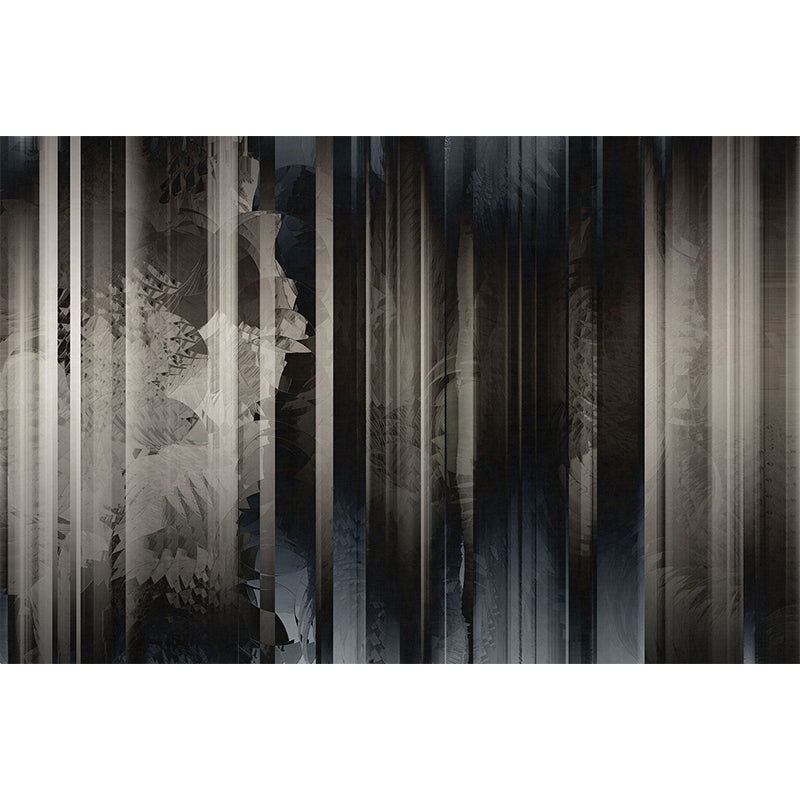Decorative Abstract Wall Paper Murals Grey and Black Living Room Wall Art, Made to Measure