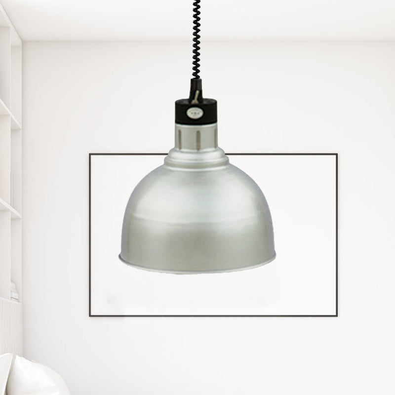 Retro Stylish Dome Suspension Light Ausleitbar 1 Kopfmetall -Anhängerbeleuchtung in Bronze/Kupfer für Innenräume