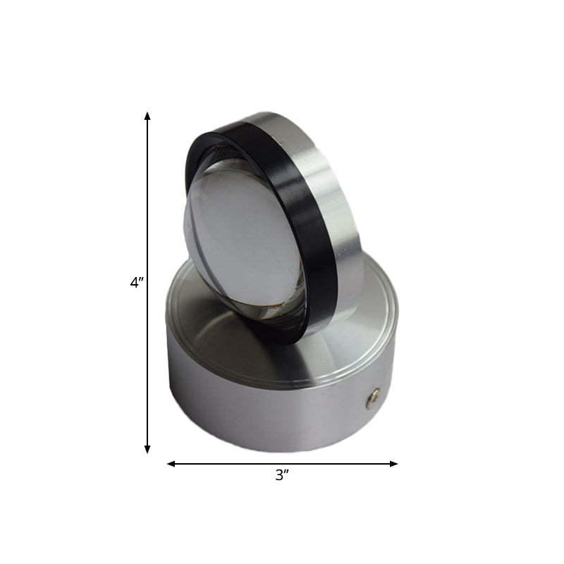 Luce da parete della camera da letto a LED con lampada con funce da parete con finitura in cristallo tondo in illuminazione calda/bianca