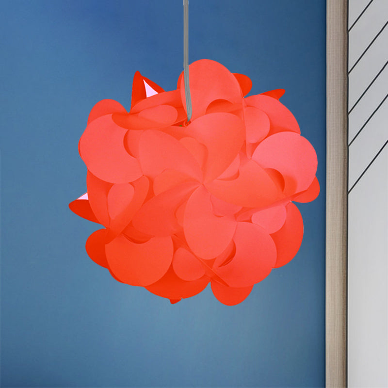 10 "/ 12" / 16 "de large moulin à vent pendentif plafond en plastique moderne 1 luminaire suspendu rouge / blanc