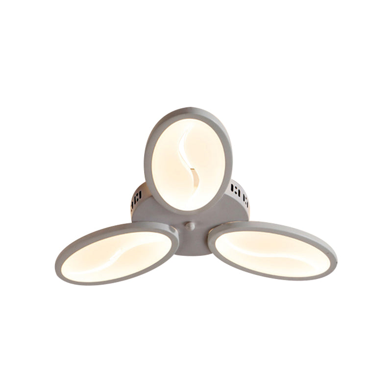 LETURE DE PLAFICATION OVAL acrylique LED moderne LED 3/6/9 LUMIÈRES LUMÉRIEUR MONTURE DANS