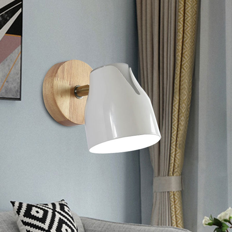 Rotatable Metallic Bud Shade Wall Light Single Light Modern Sconce Light for Kitchen Cloth Shop