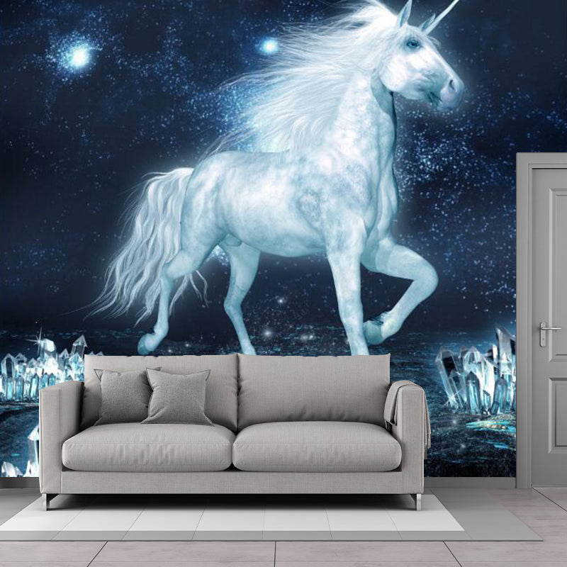 Waterproof Unicorn Mural Wallpaper Custom Size Nordic Wall Decor for Living Room