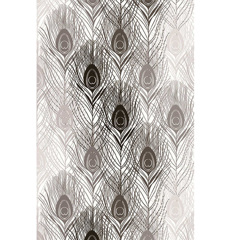 Decorative Peacock Feather Wall Murals Personalised Size Modern Wall Covering for Bedroom