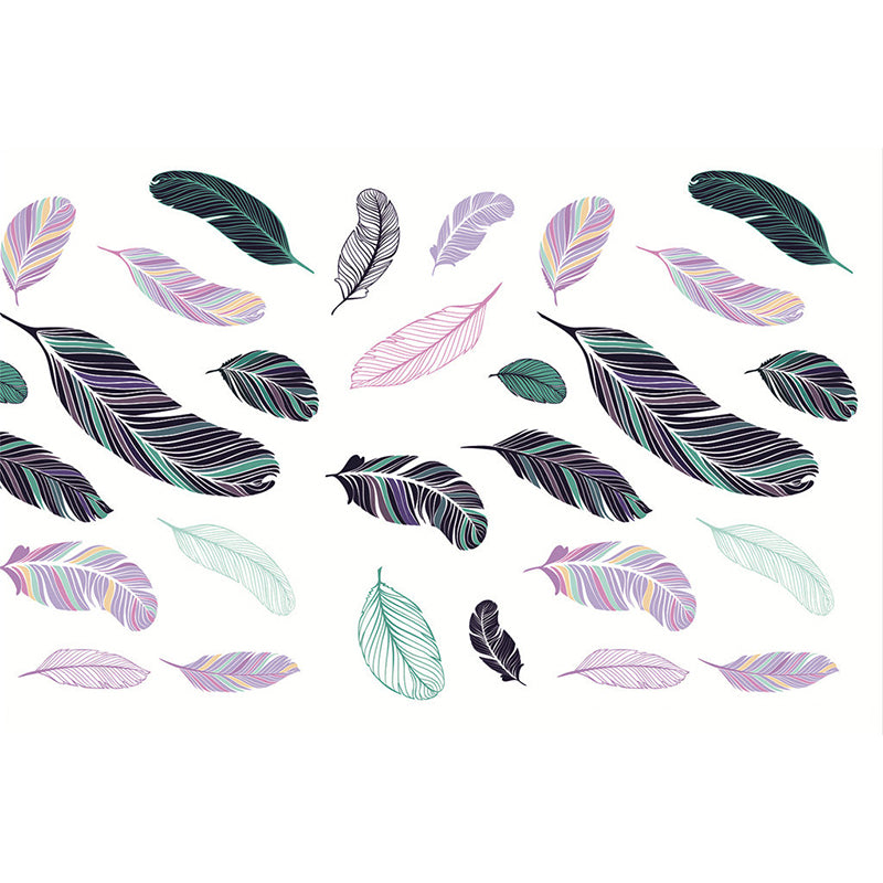 Feathers Pattern Murals Contemporary Waterproofing Home Wall Covering, Personalised Size