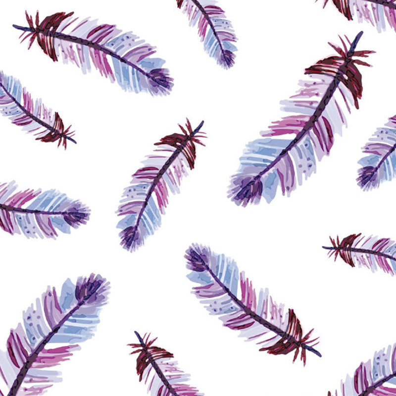 Home Decor Feathers Wall Murals Non Woven Fabric Modernist Wall Decor for Bedroom