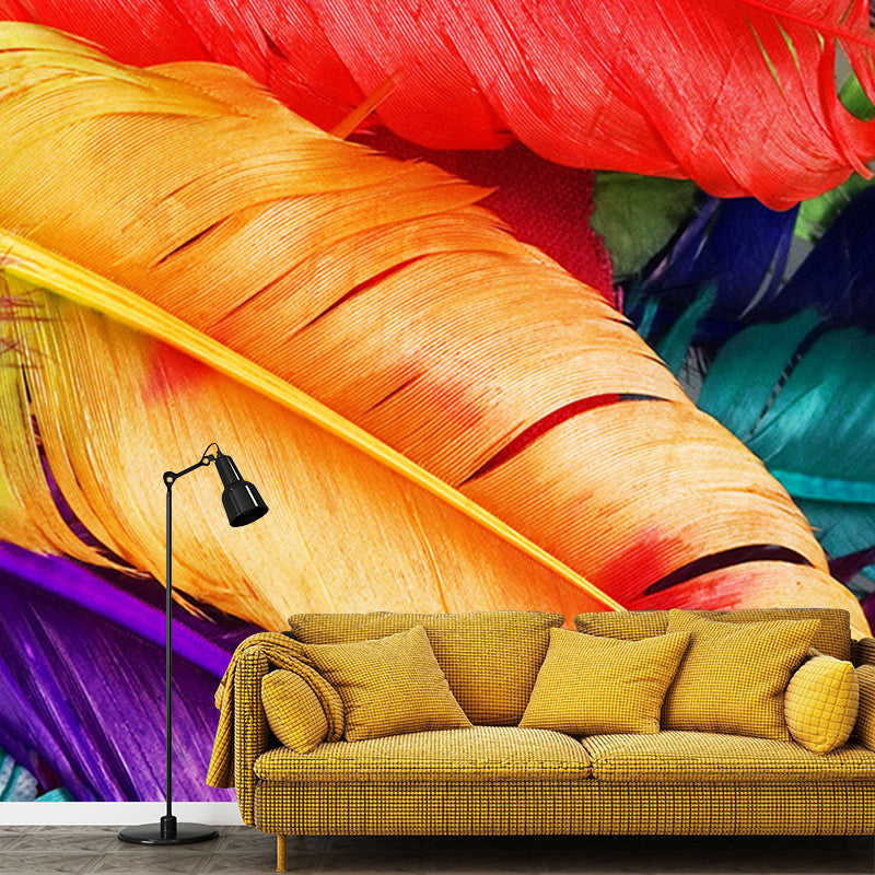 Illustration Feather Murals Extra Large Wall Covering for Home, Personalised Size