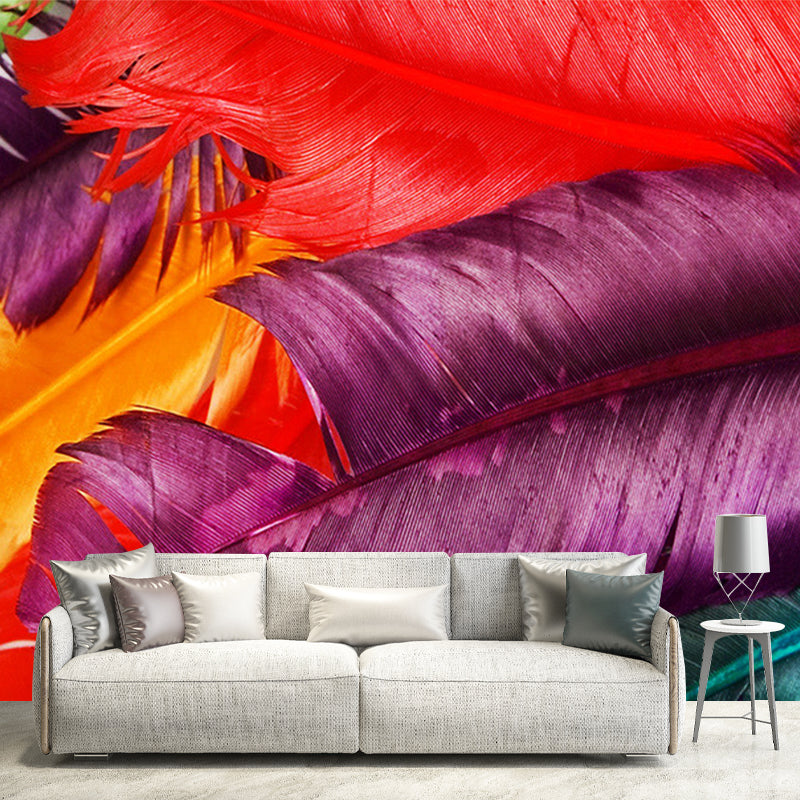 Illustration Feather Murals Extra Large Wall Covering for Home, Personalised Size