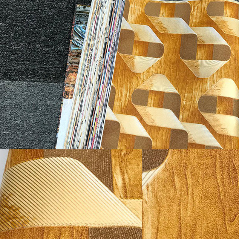 Tapetenrolle mit gedrehtem Gürtelmuster, dunkle Farbe, neuartige Wanddekoration für das Wohnzimmer