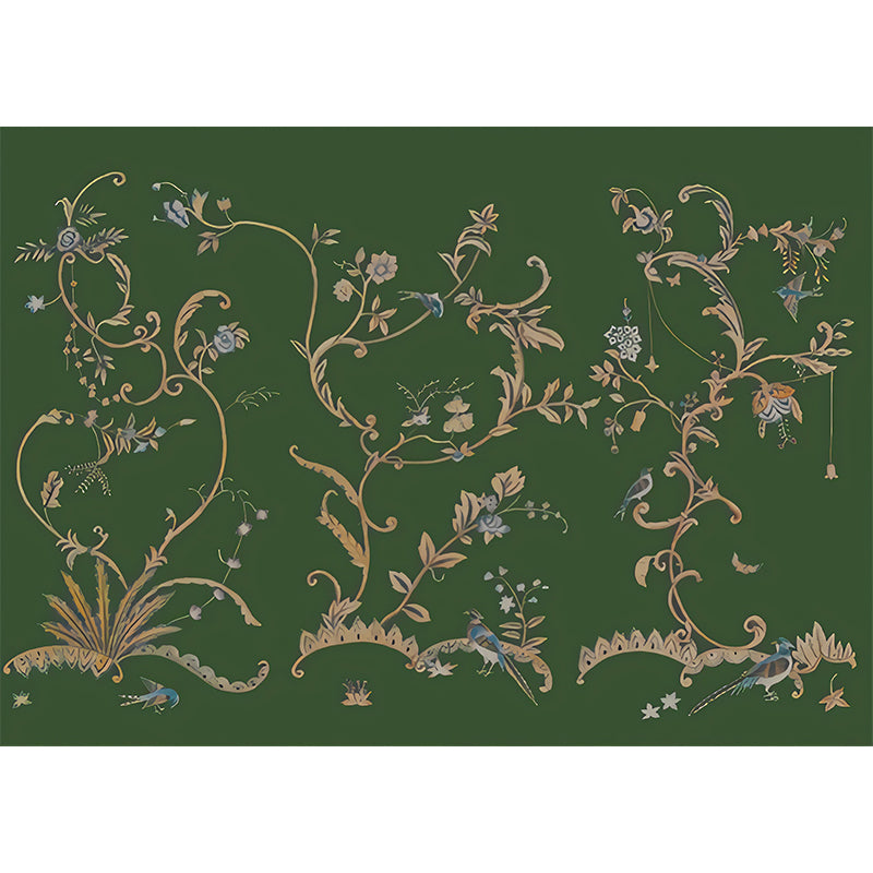 Rustikales Wandbild in dunkler Farbe, großes Wirbelblumen-Wanddekor für Zuhause, Vliesstoff